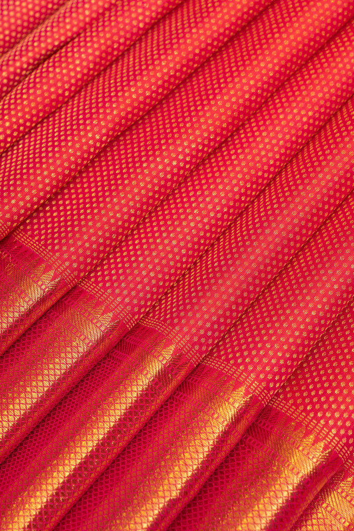 Pink brocade pure Kanchipuram silk saree