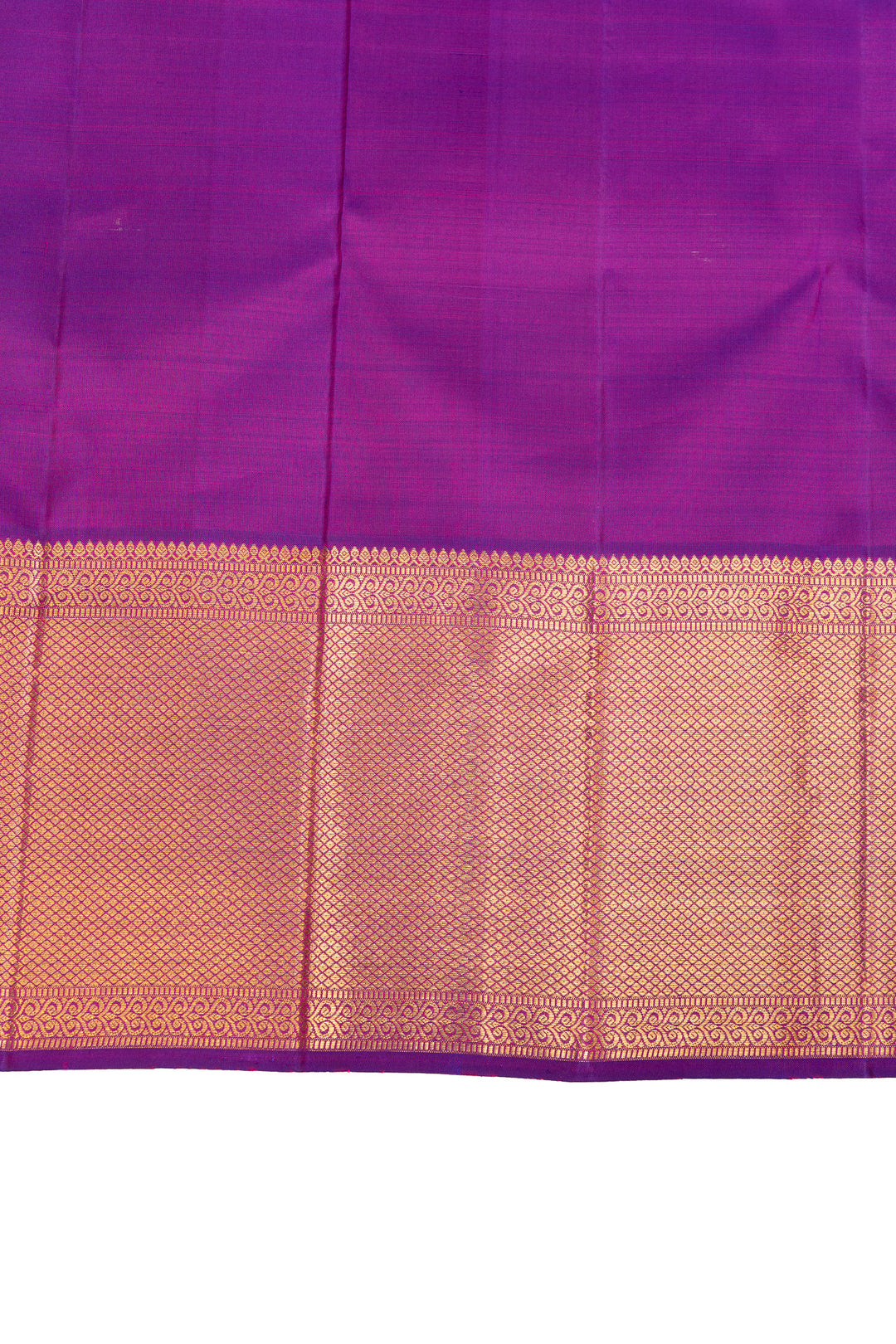 Purple floral brocade pure Kanchipuram silk saree