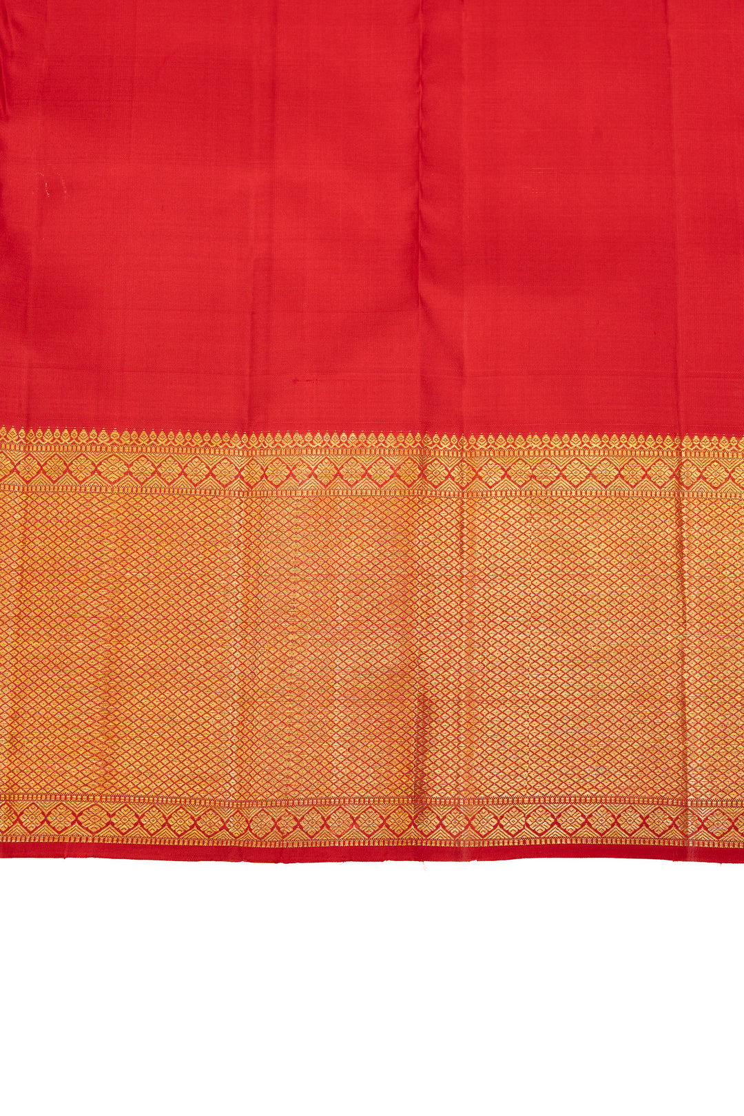 Bridal red floral brocade pure Kanchipuram silk saree