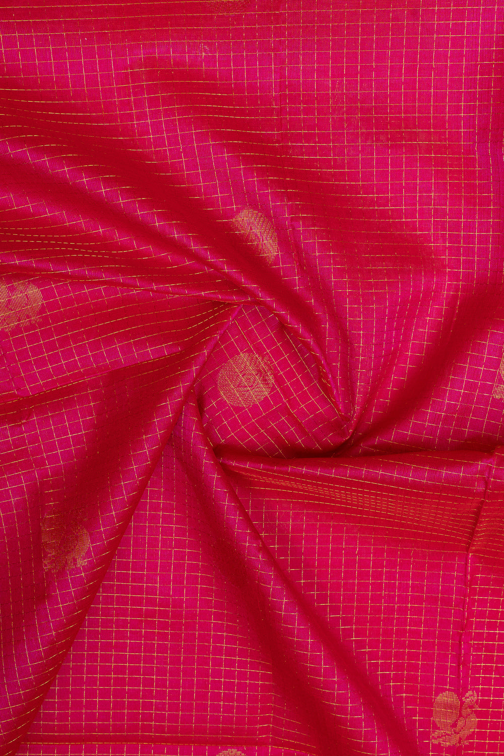 Pink and pure Zari checks pure silk cotton saree
