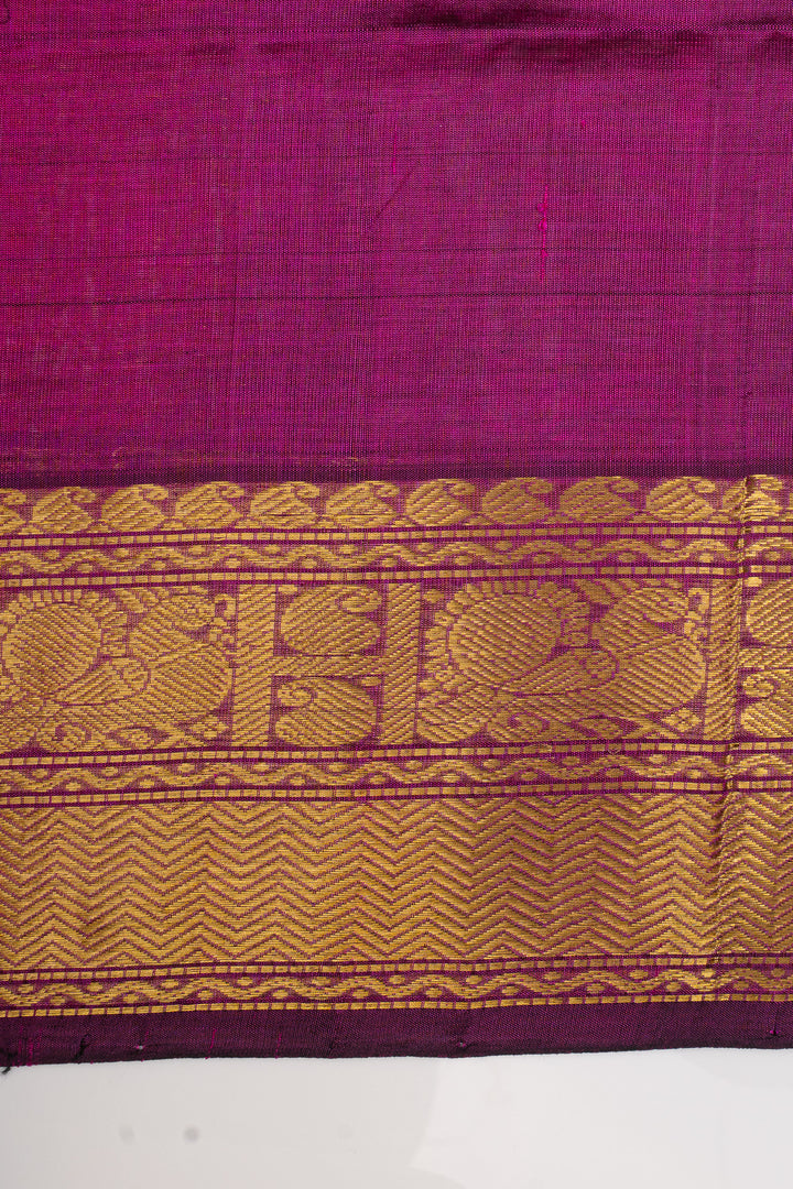 Pink and pure Zari checks pure silk cotton saree