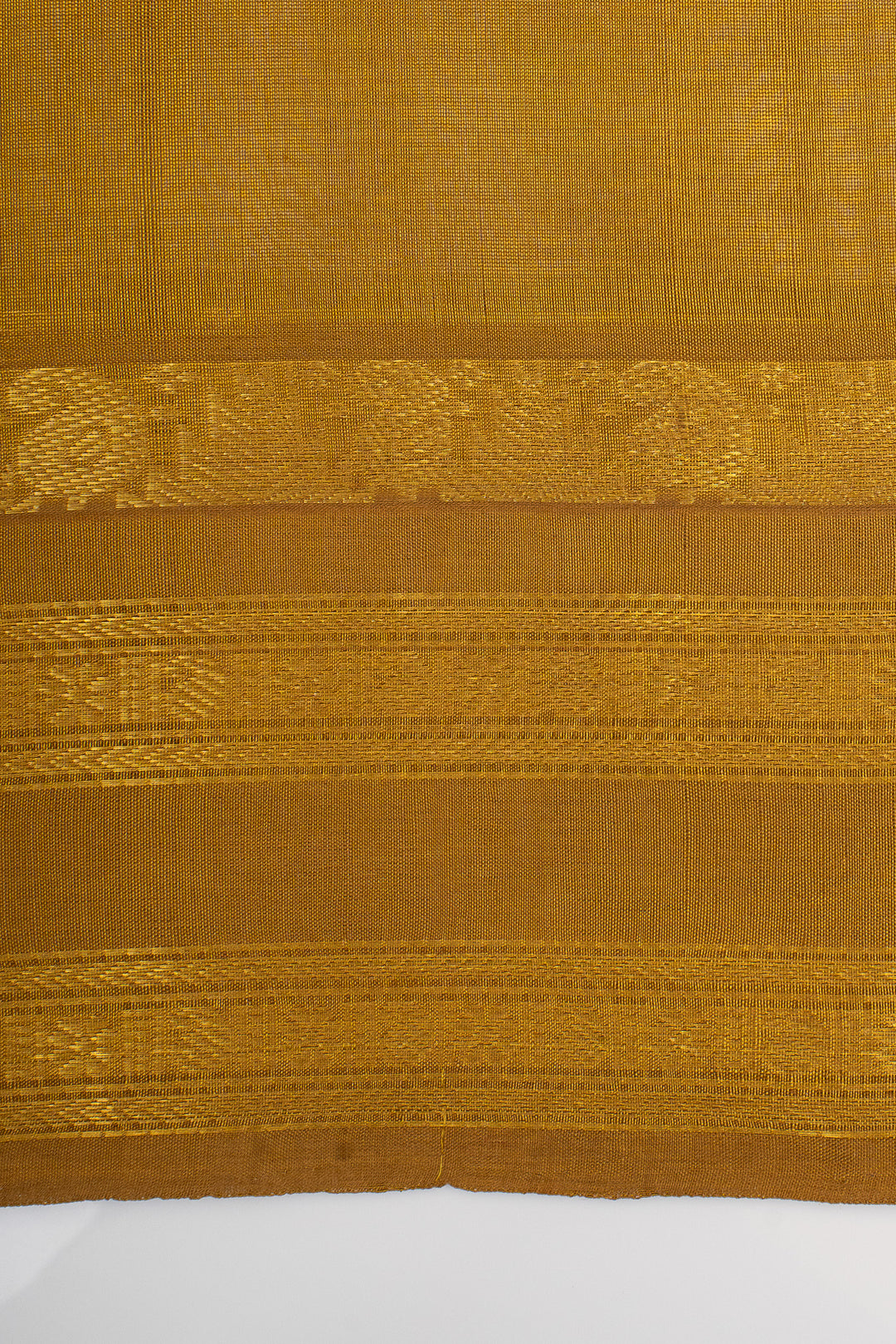 Off white and mustard pure silk cotton saree