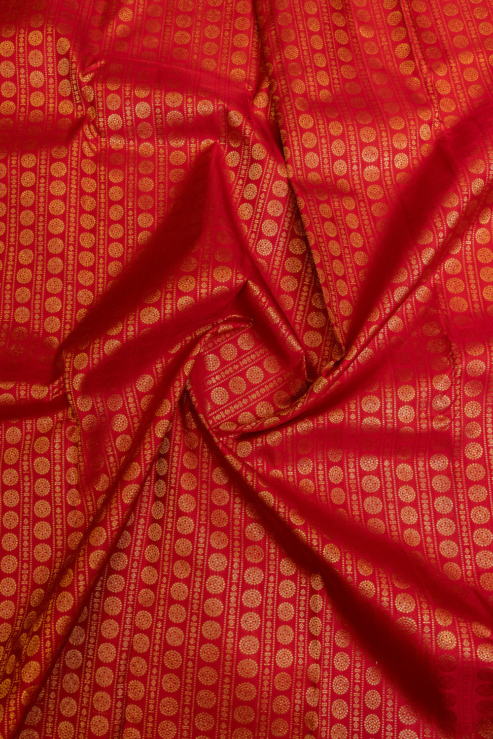 Reddish pink panel  Brocade pure Kanchipuram silk saree