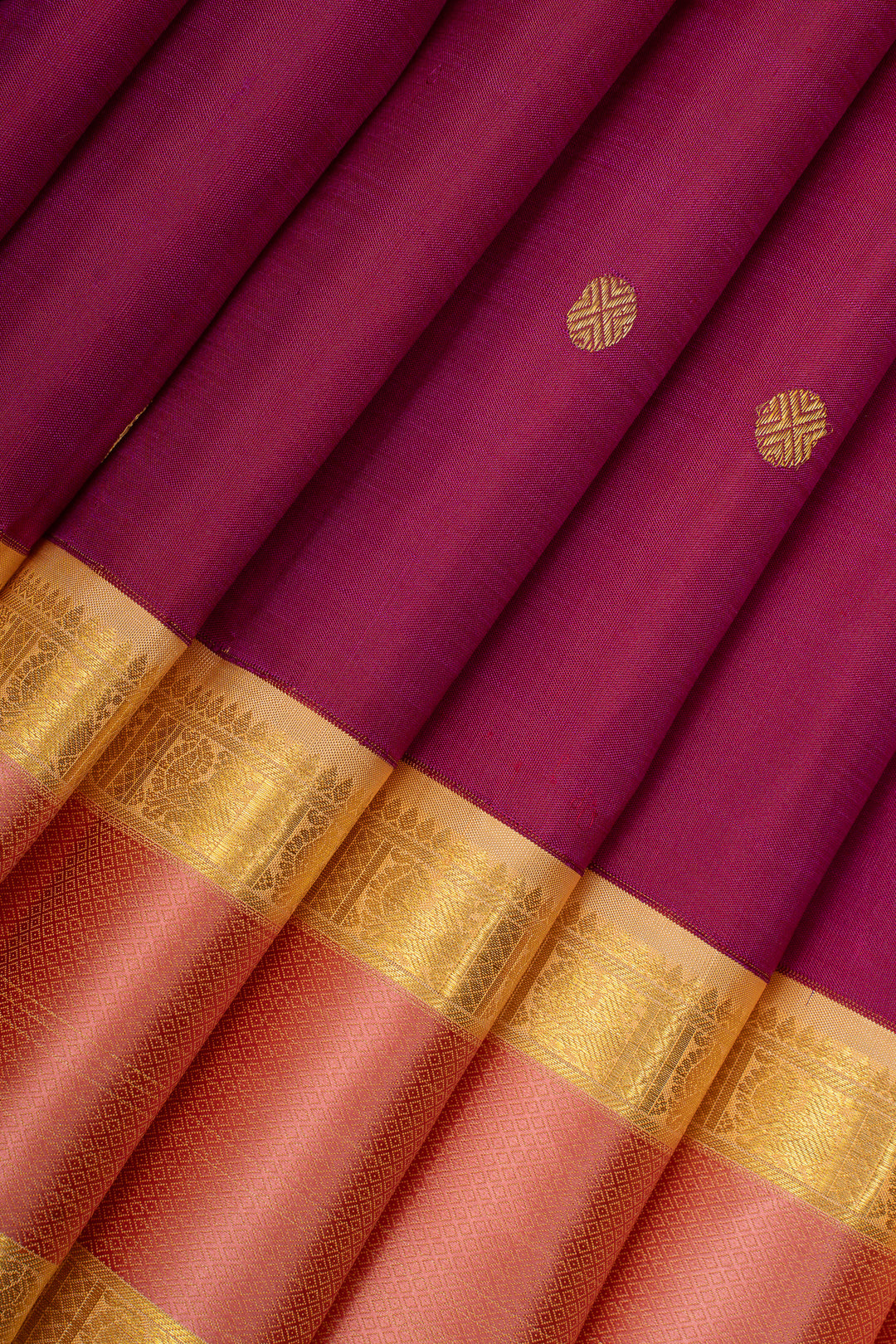 Magenta traditional pure kanchipuram silk saree
