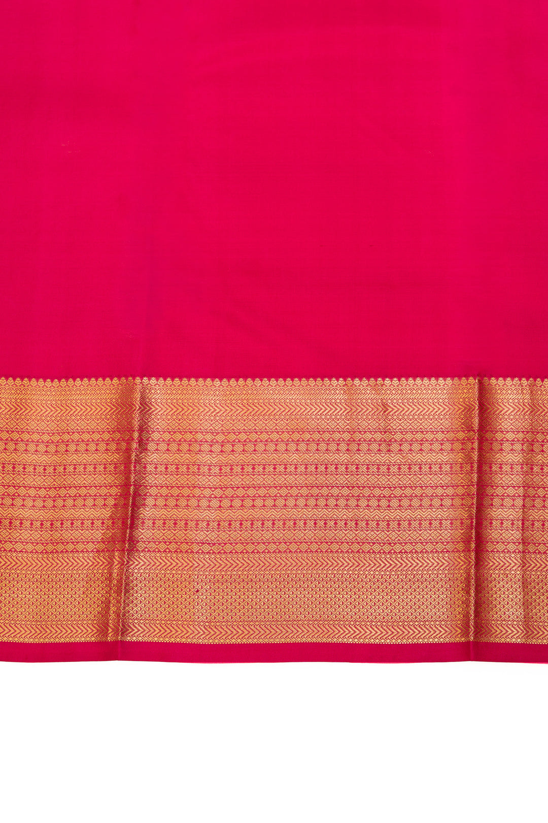 Orange Zari stripes pure Kanchipuram silk saree