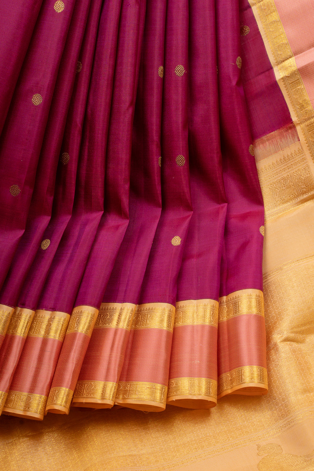 Magenta traditional pure kanchipuram silk saree