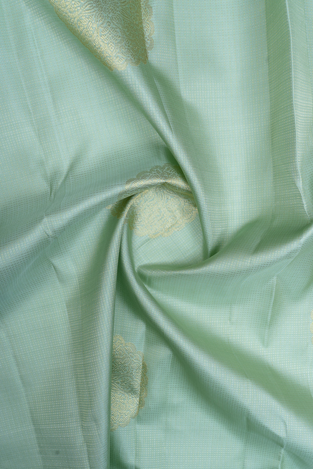 Pastel blue Zari checks pure Kanchipuram silk saree