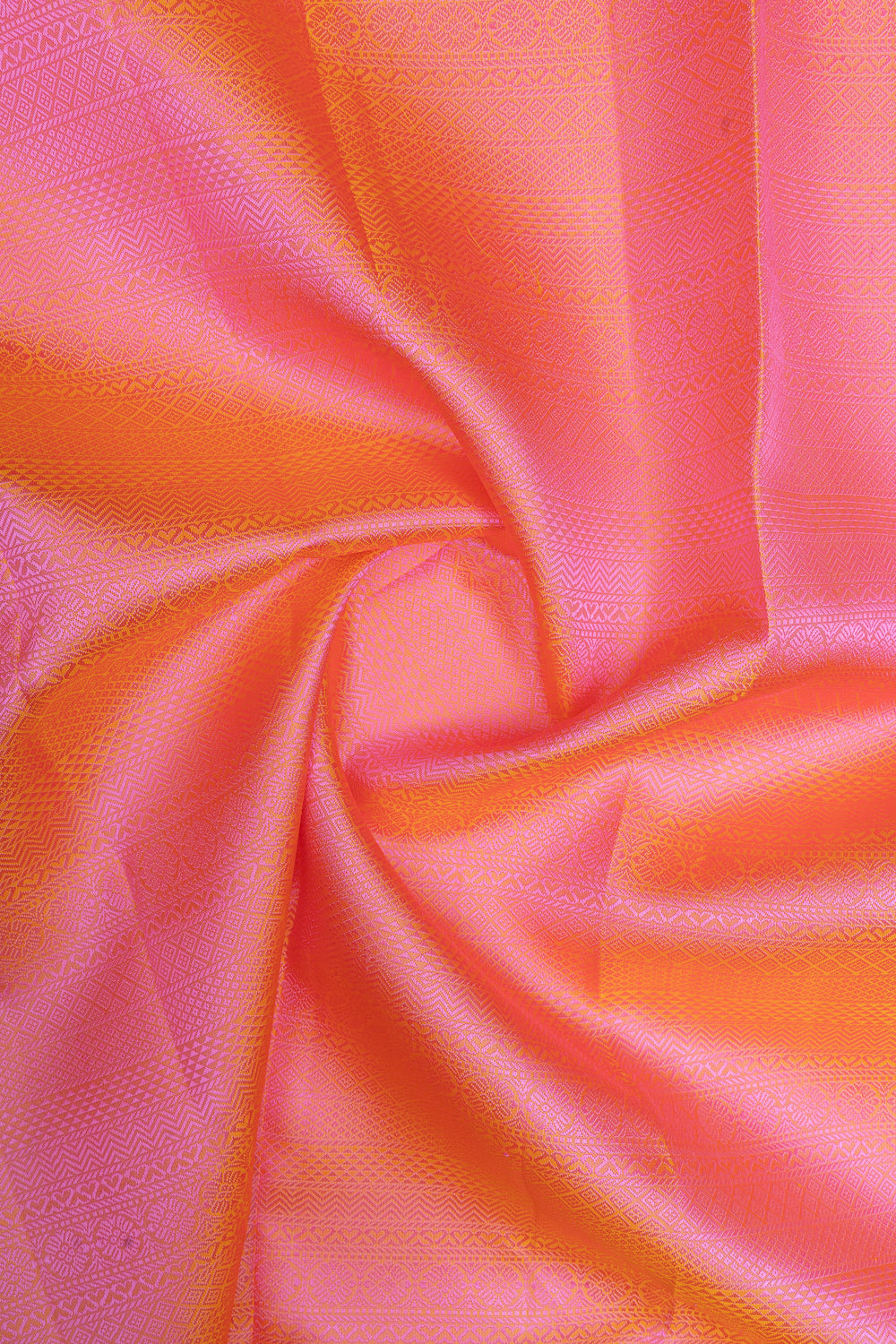 Baby pink thread brocade pure Kanchipuram silk saree