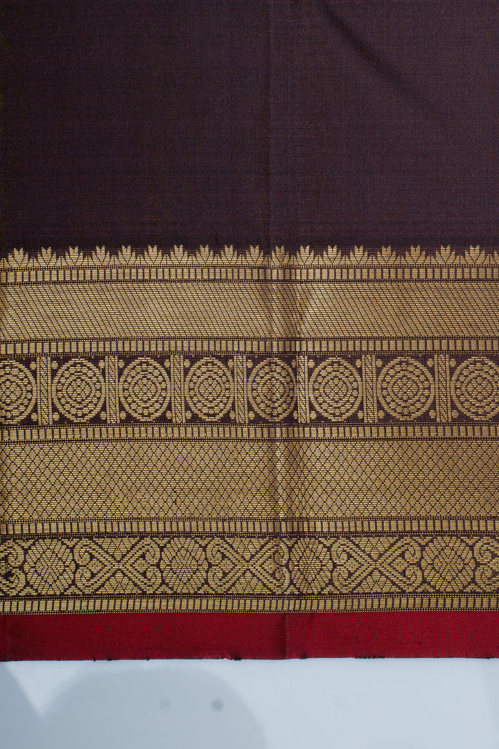 Royal jamun purple Vairaoosi stripes pure kanchipuram silk saree