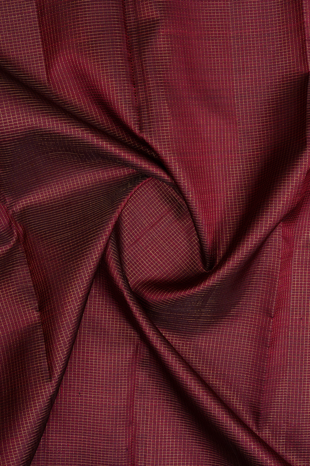 Maroon Vairaoosi checks pure kanchipuram silk saree