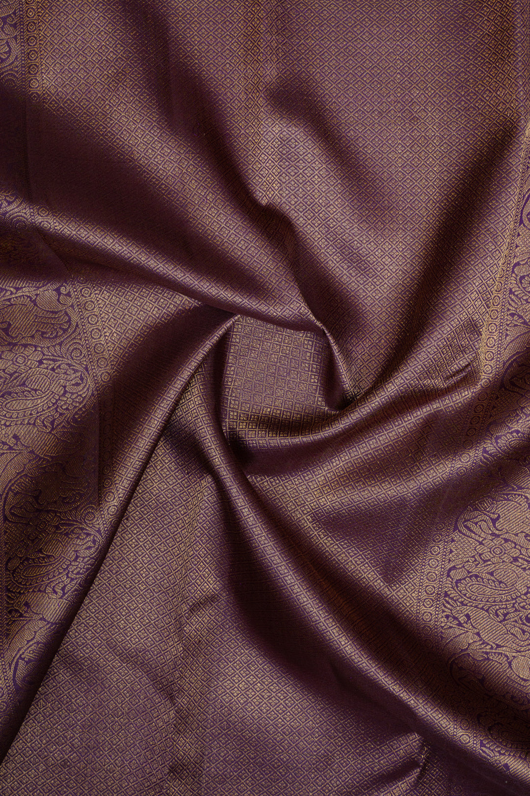 Purple traditional pure kanchipuram silk saree