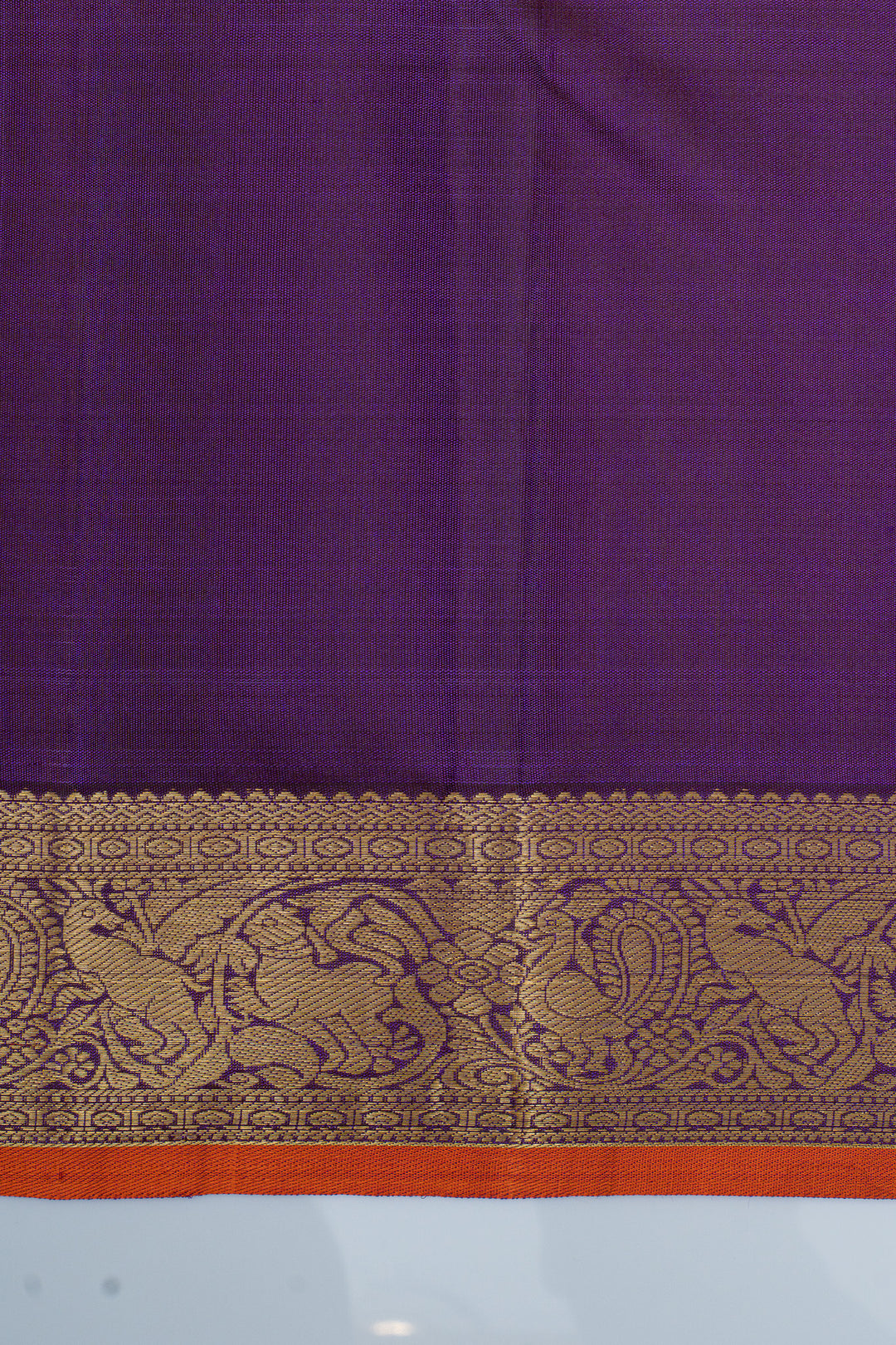 Purple traditional pure kanchipuram silk saree