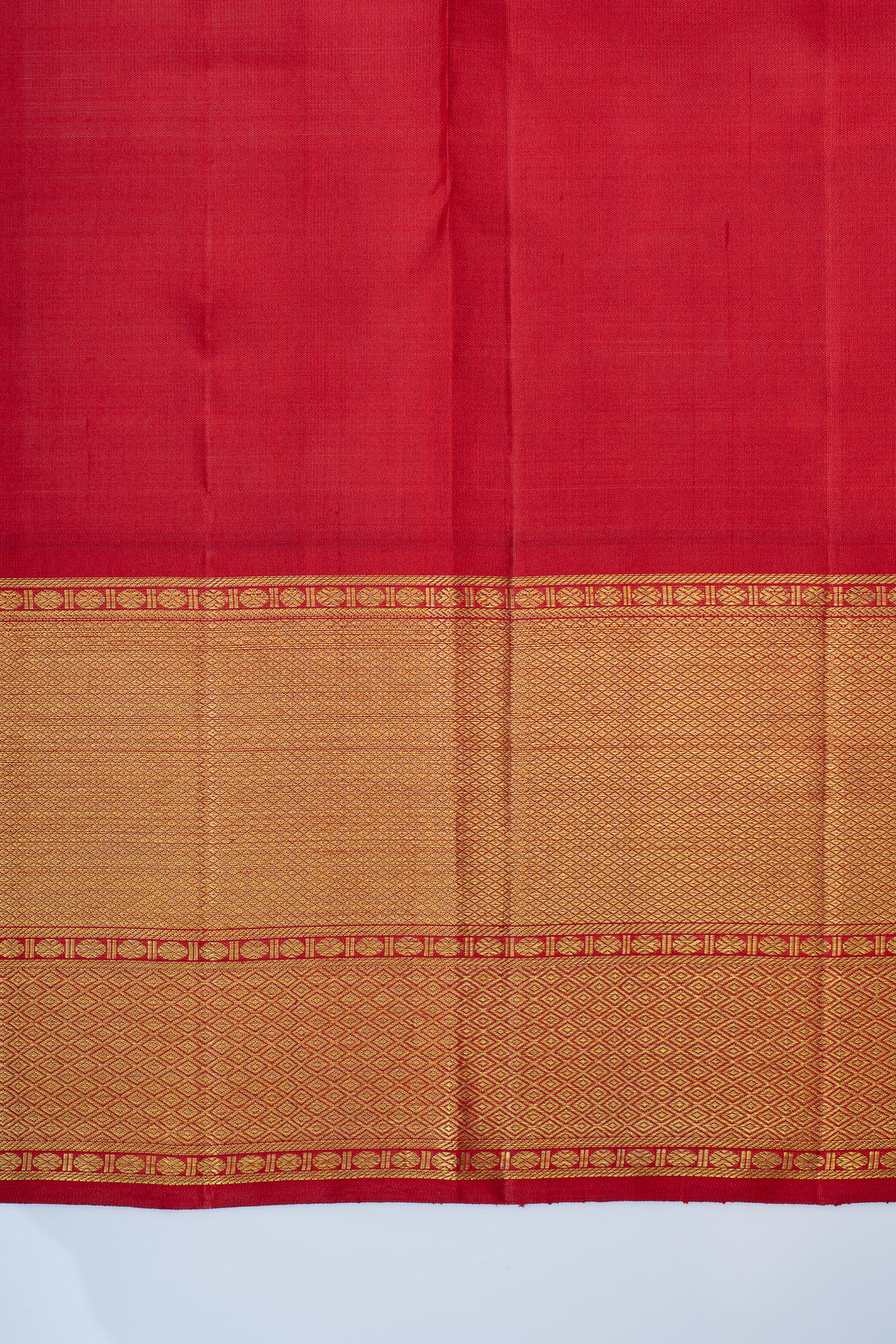 Greyish beige iruthalaipakshi brocade  pure  Kanchipuram silk saree
