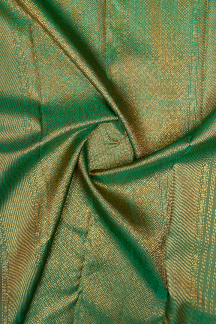 Honey gold brocade pure  Kanchipuram silk saree