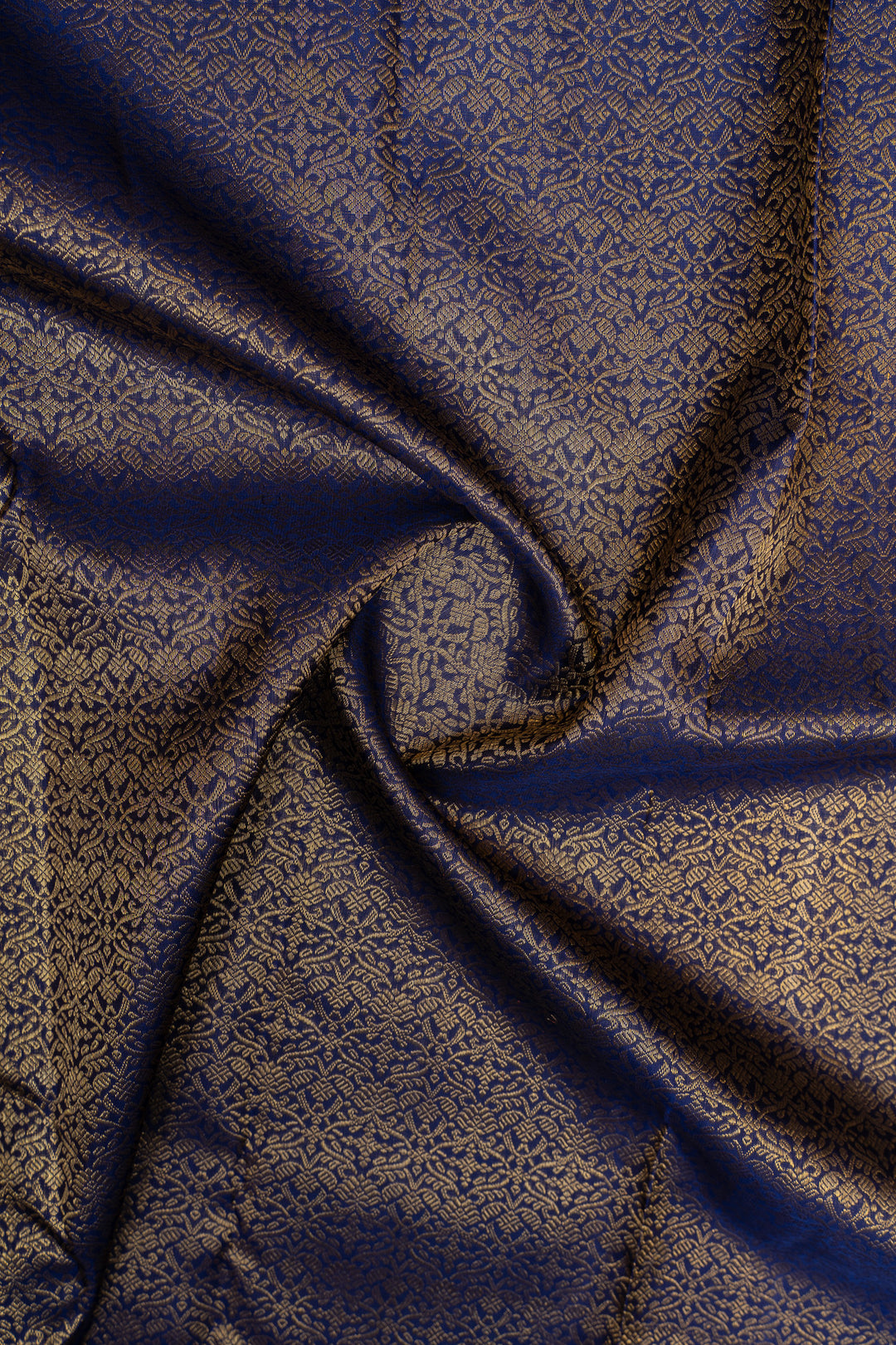 Blue and maroon brocade pure Kanchipuram  silk saree