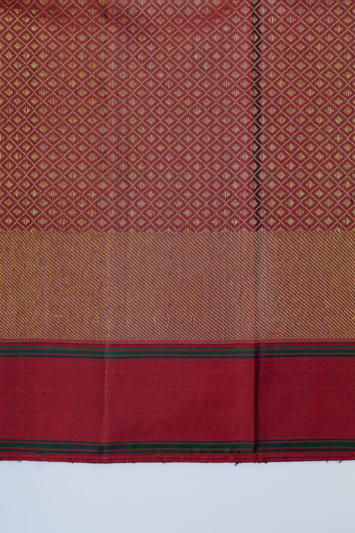 Blue and maroon brocade pure Kanchipuram  silk saree