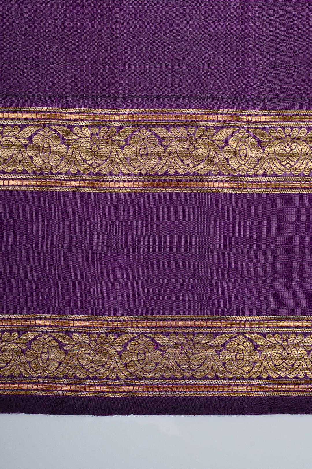 Golden yellow and purple iruthalaipakshi vintage checks pure kanchipuram silk saree