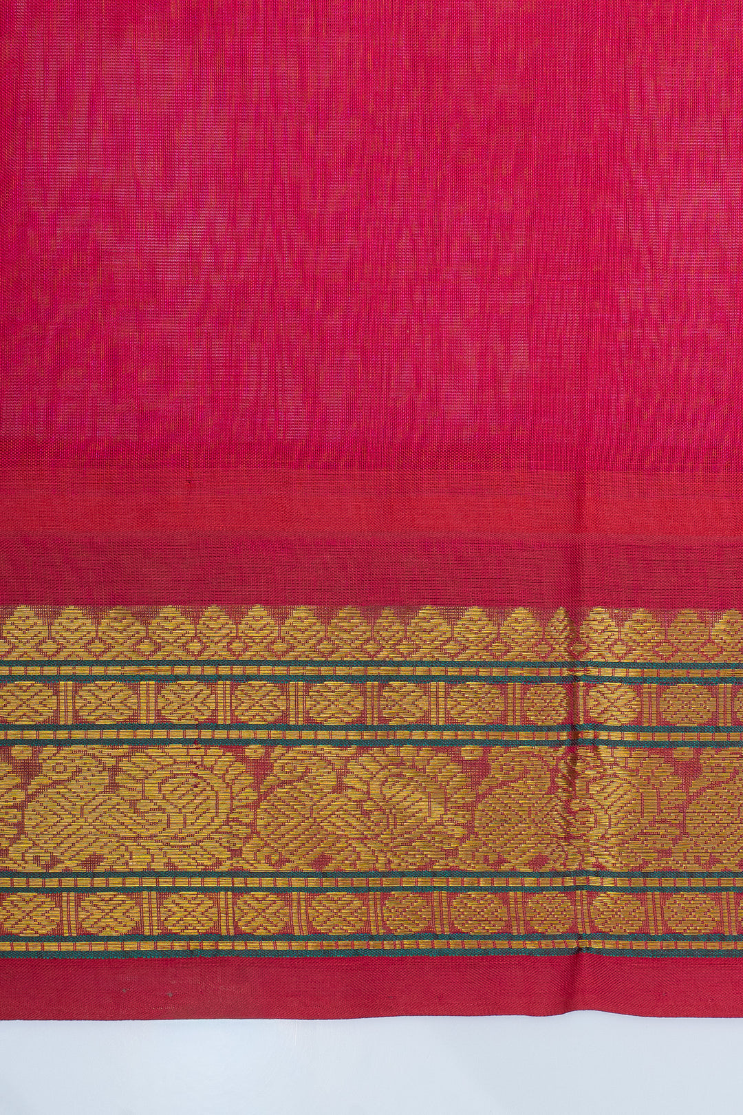 Grey and pink checks pure silk cotton saree