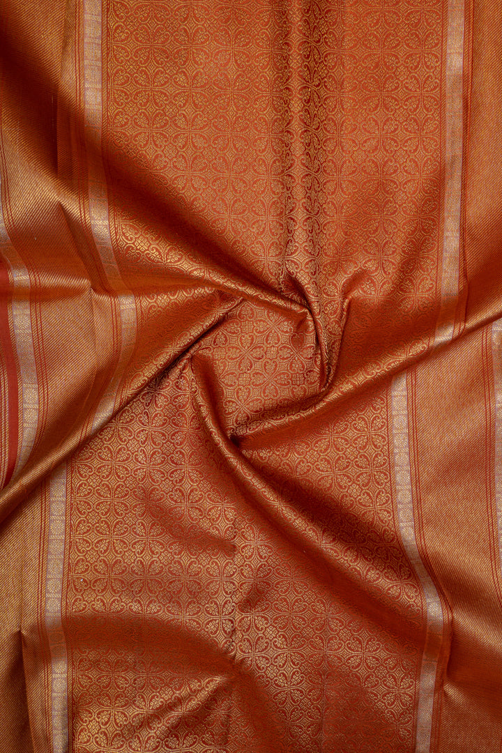 Pastel blue traditional pure Kanchipuram silk saree