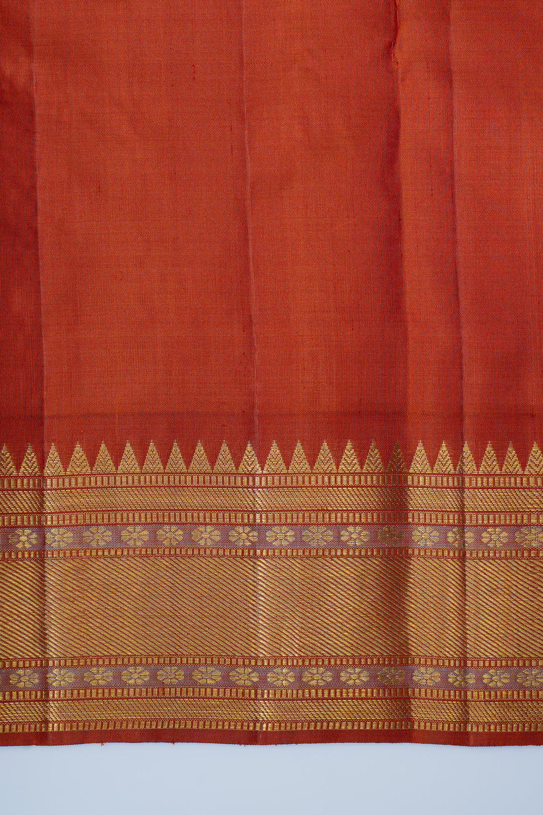 Pastel blue traditional pure Kanchipuram silk saree