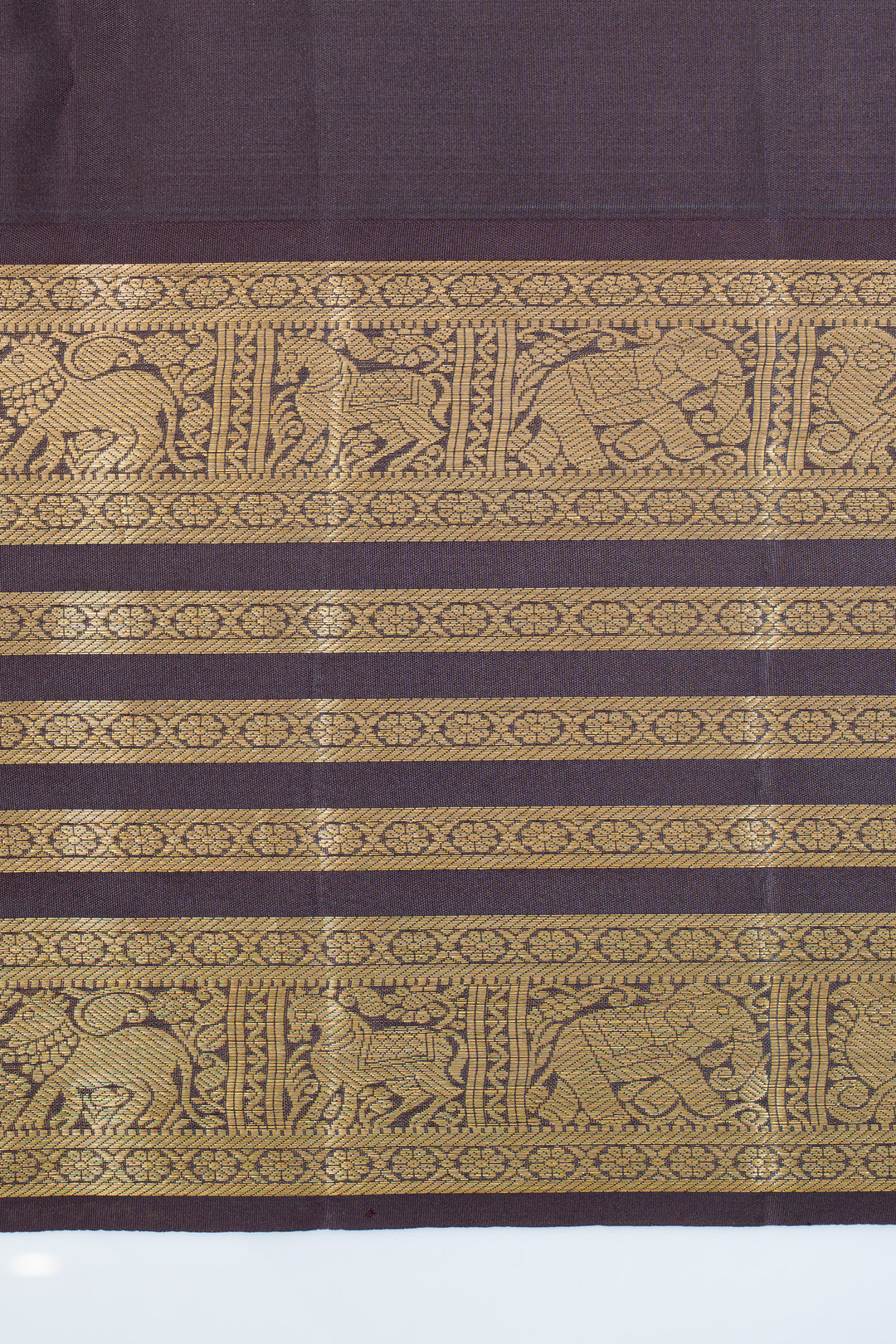 Vadamalli purple  zari checks pure kanchipuram silk saree