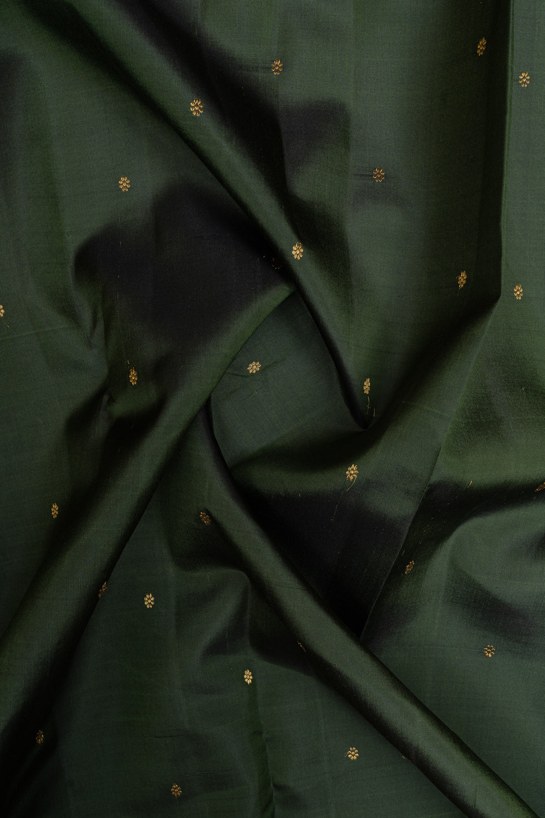 Pine green traditional pure kanchipuram silk saree