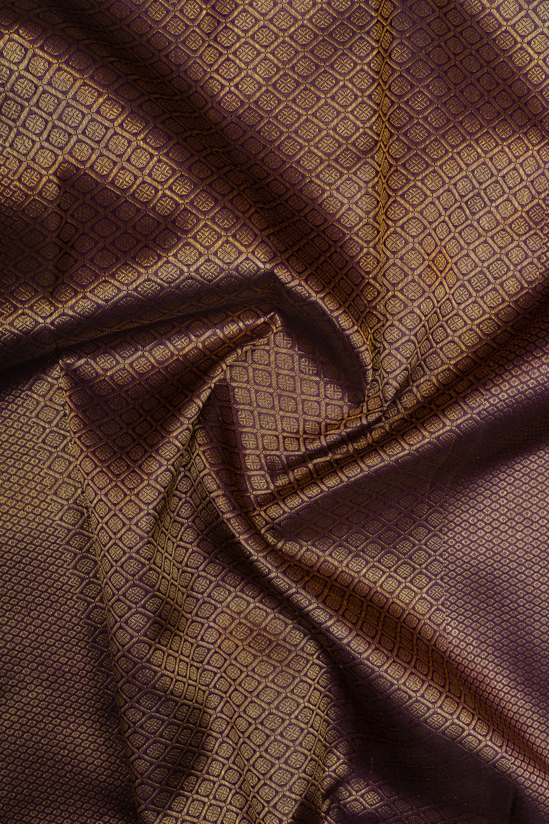 Peal blue and purple brocade pure kanchipuram silk saree