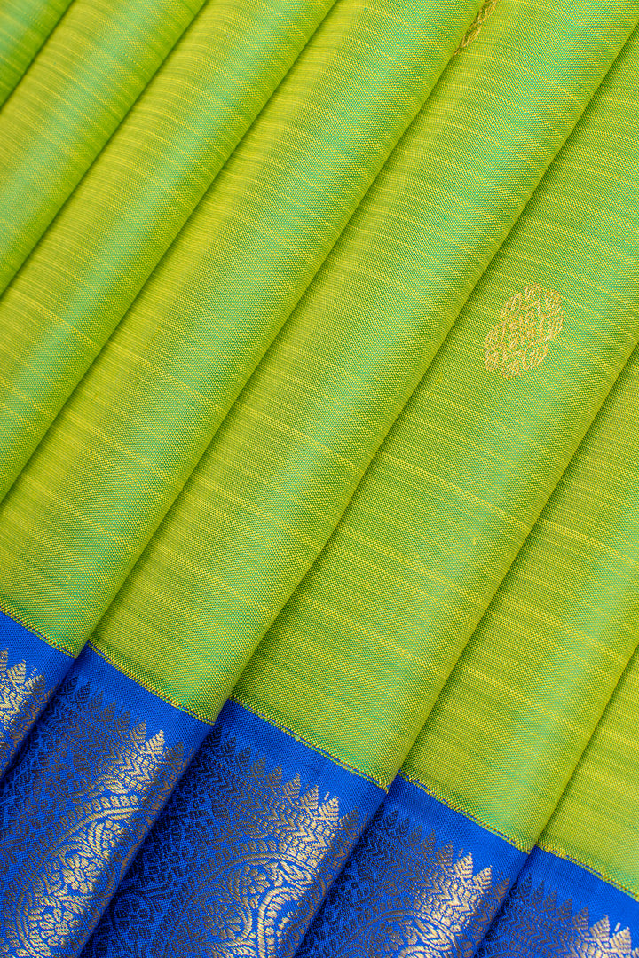 Sampanga green traditional pure kanchipuram silk saree