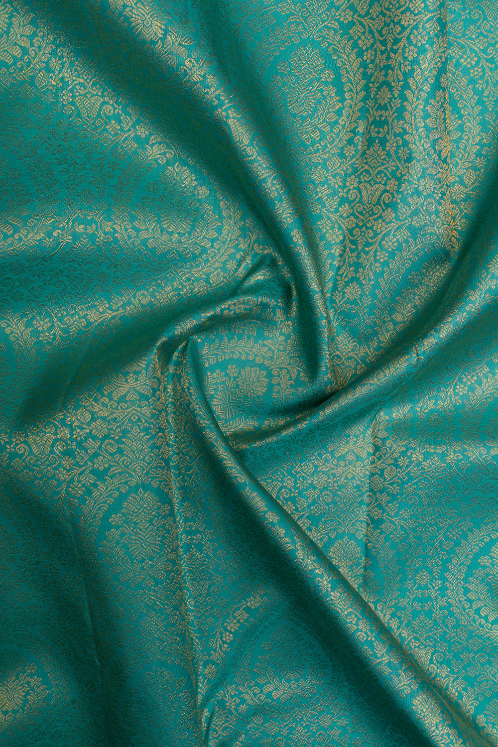 Peal blue and purple brocade pure kanchipuram silk saree