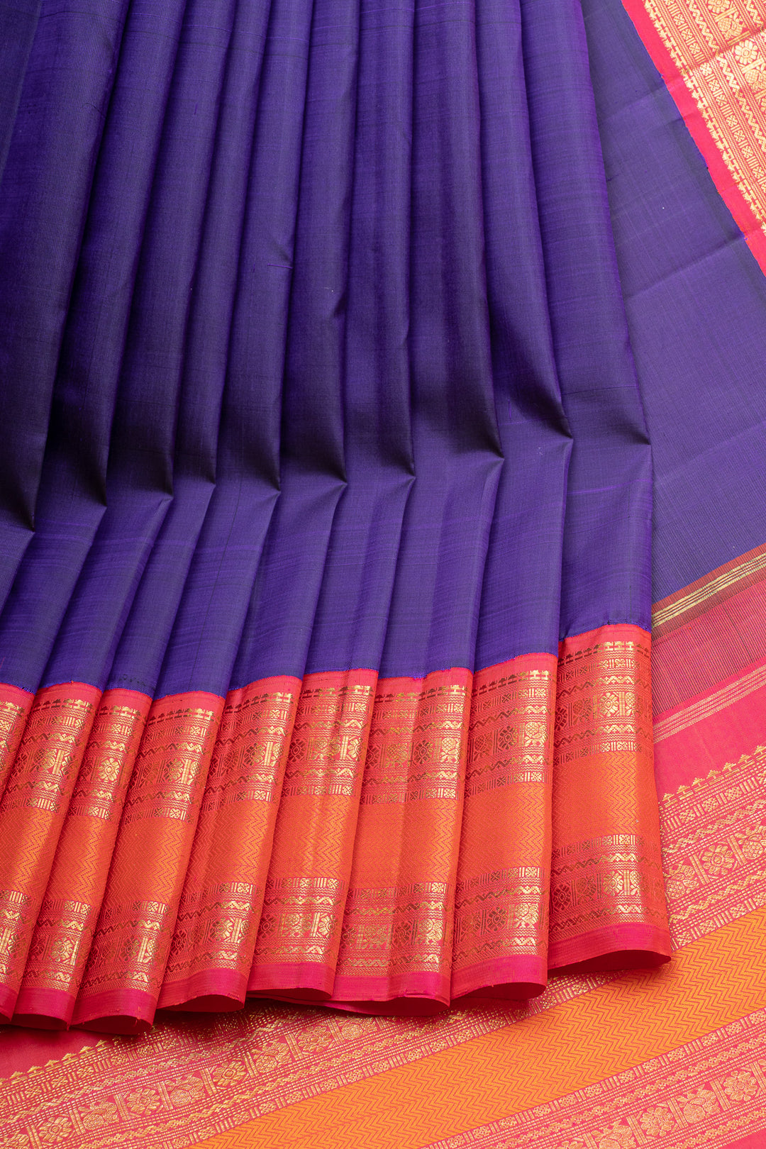 Purple traditional pure kanchipuram silk saree
