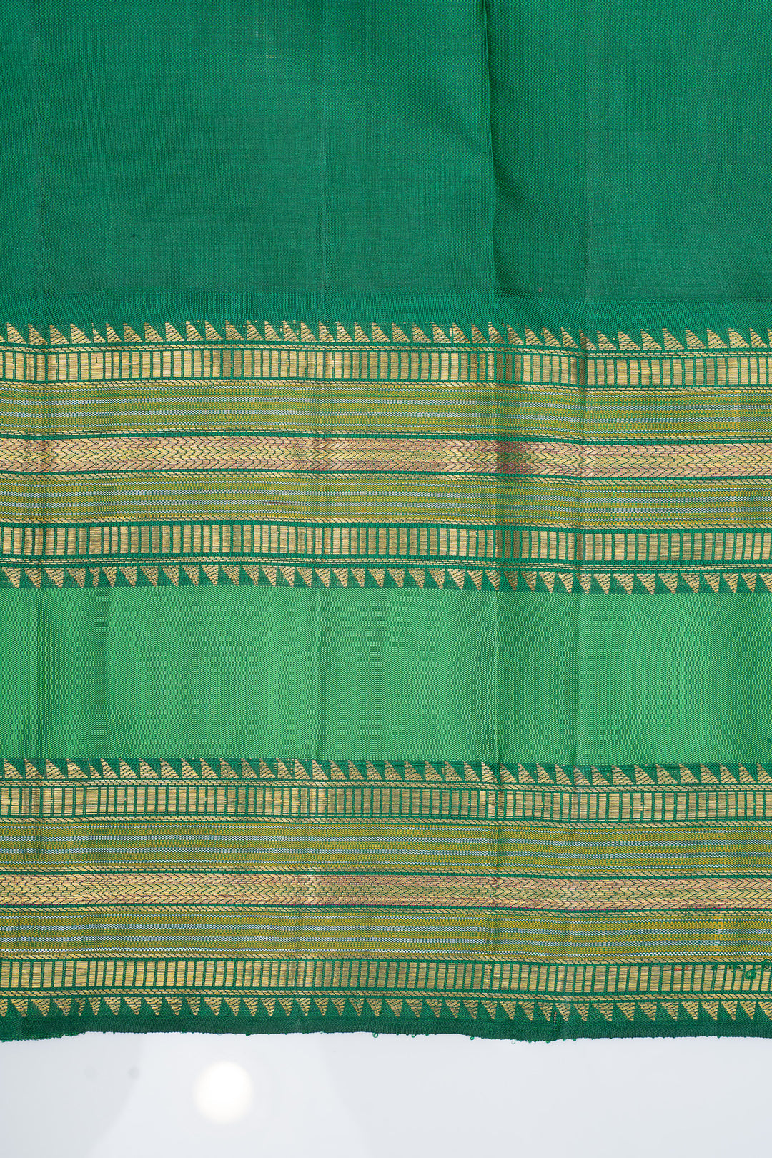 Red and green zari checks pure kanchipuram silk saree