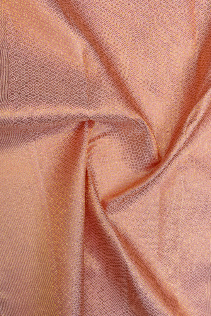 Emerald green and pink brocade pure kanchipuram silk saree