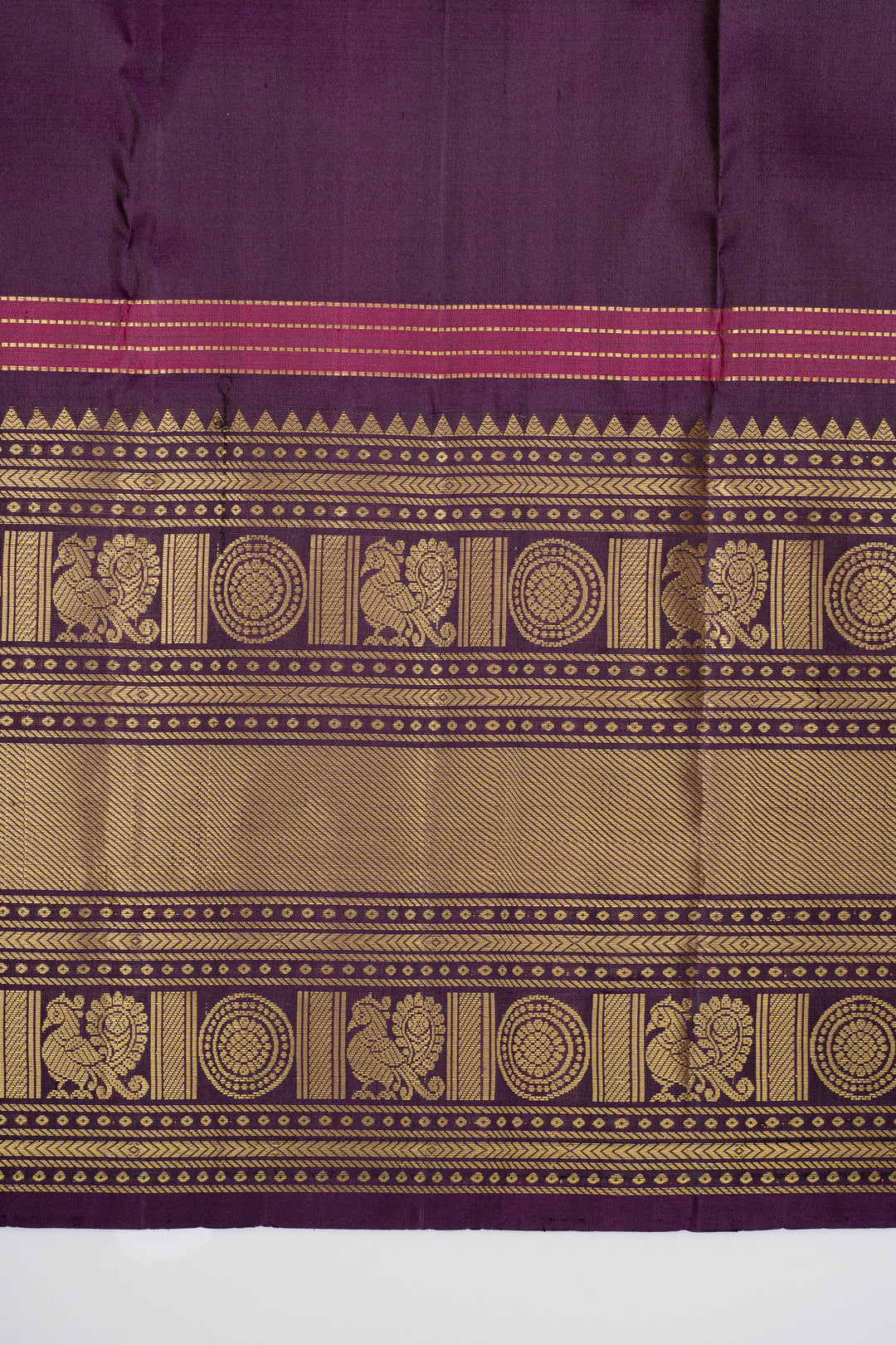 Mauve jamun traditional pure kanchipuram silk saree
