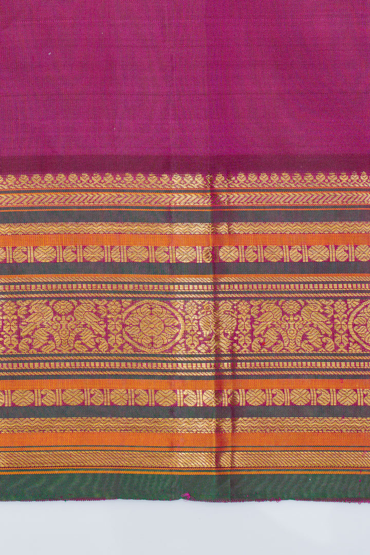 Rani pink traditional pure kanchipuram silk saree