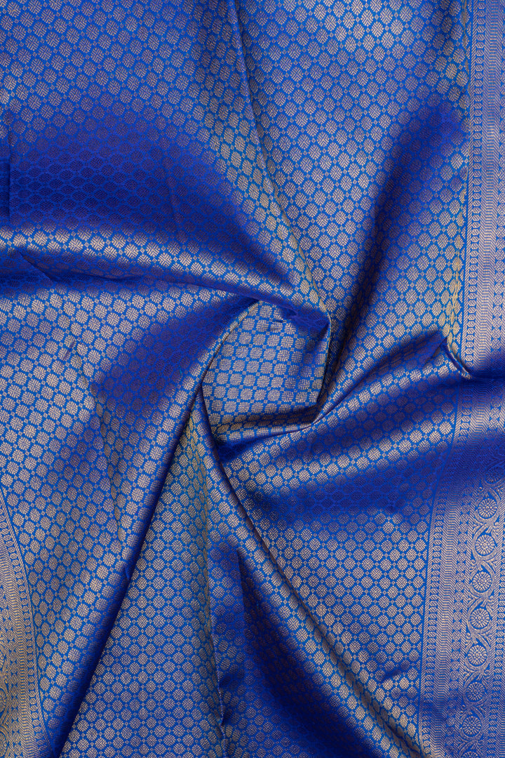 Peacock blue and jamun rettai pettu pure kanchipuram silk saree
