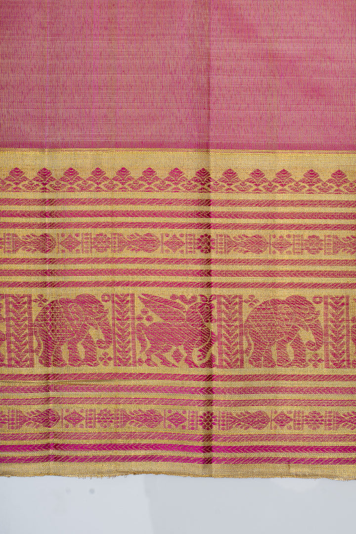 Peacock blue traditional pure kanchipuram silk saree
