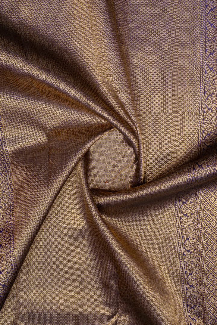 Vintage pink iruthalaipakshi Muthu Zari checks pure kanchipuram silk saree