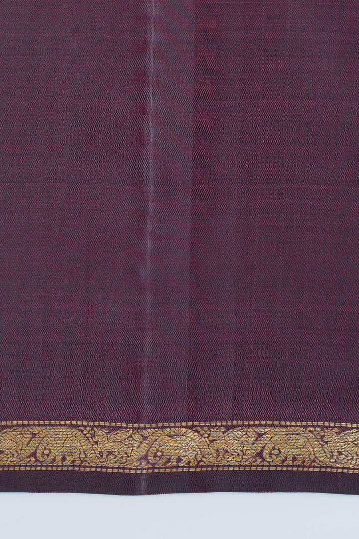 Jamun small border pure kanchipuram silk saree