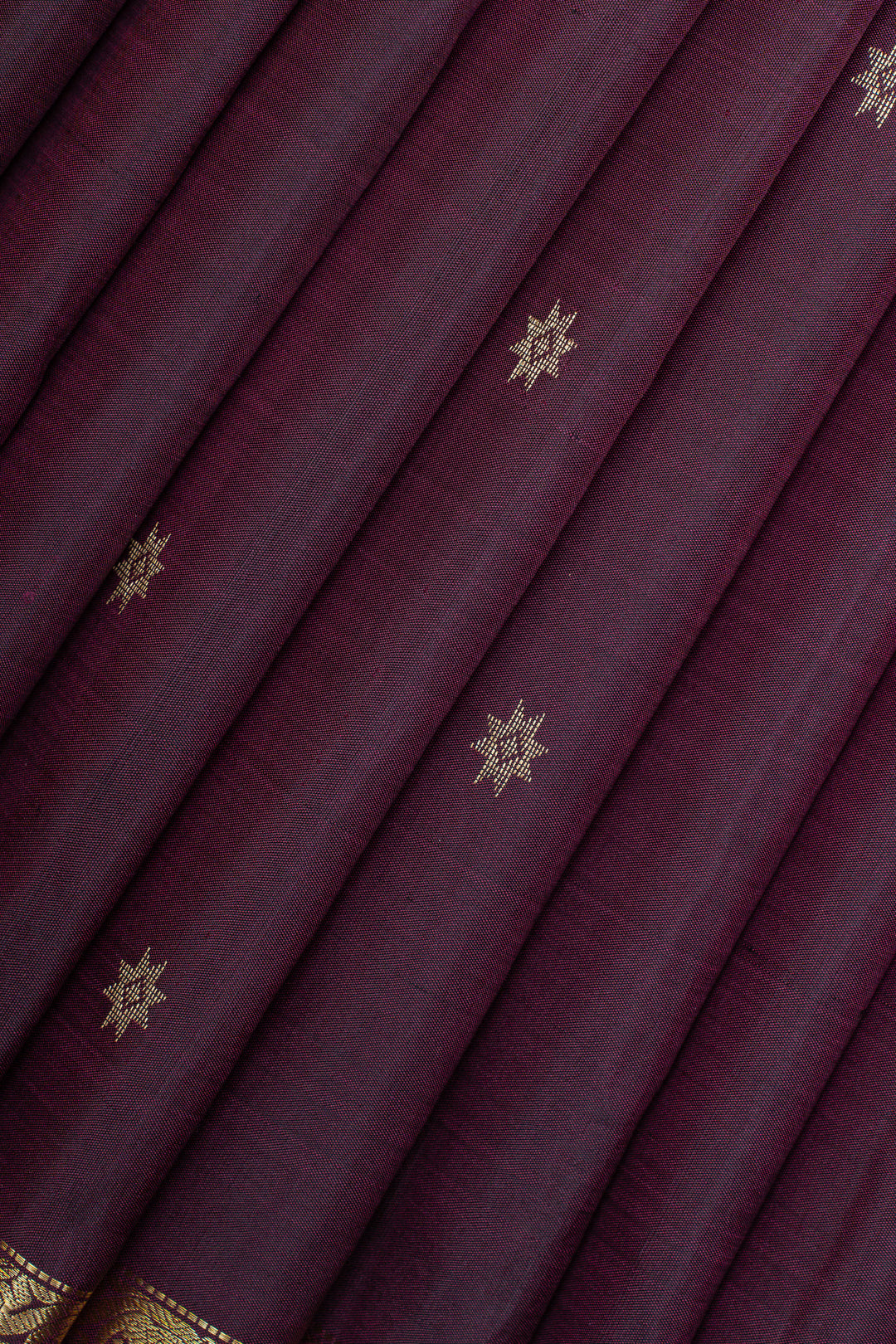 Jamun small border pure kanchipuram silk saree