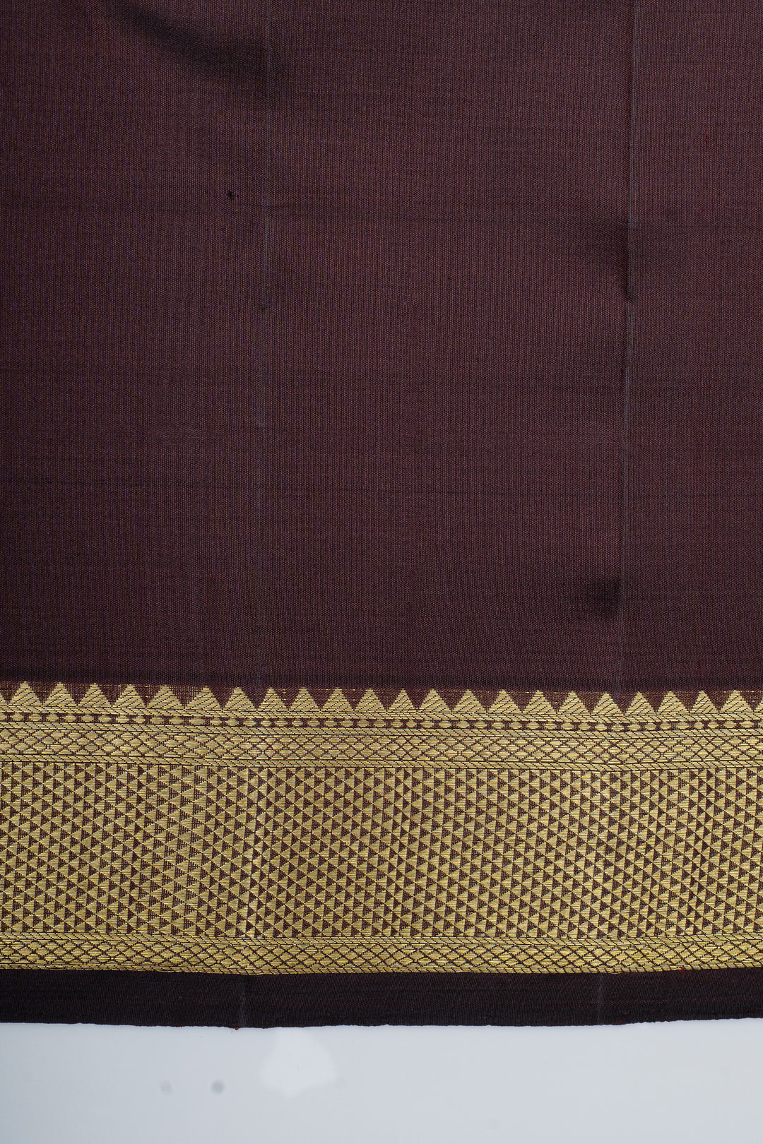 Brown traditional pure kanchipuram silk saree