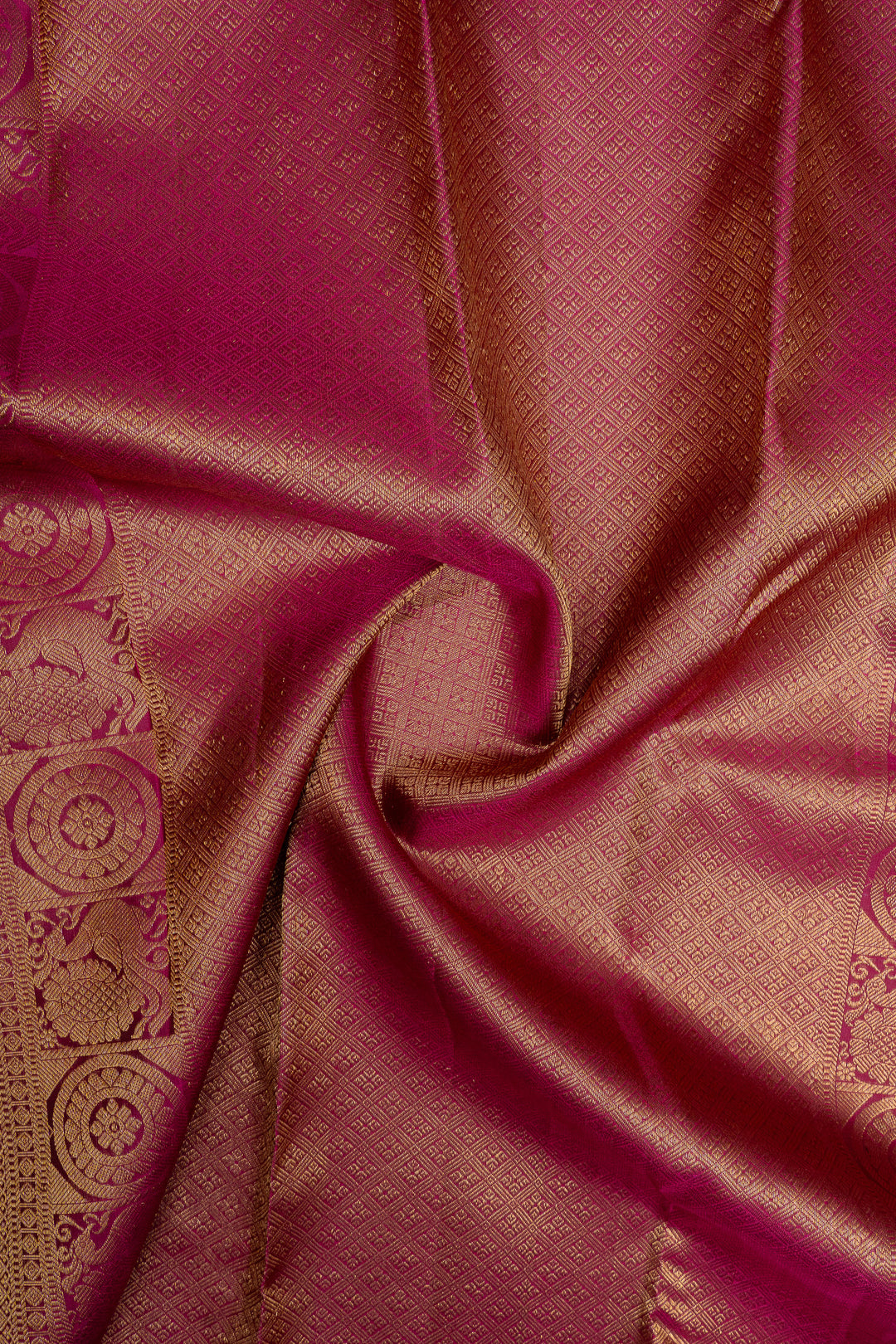 Mehadi green and red stripes pure kanchipuram silk saree