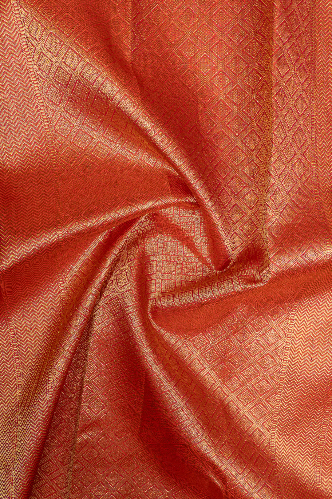 Bottle green and peach traditional pure kanchipuram silk saree