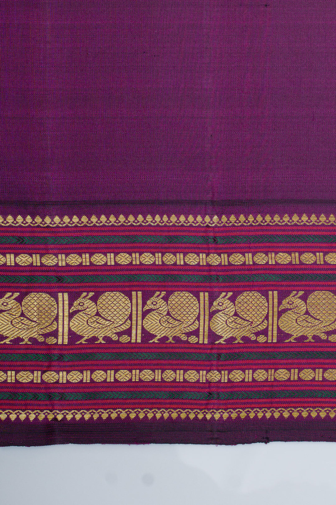 Pastel Pink neli stripes pure kanchipuram silk saree