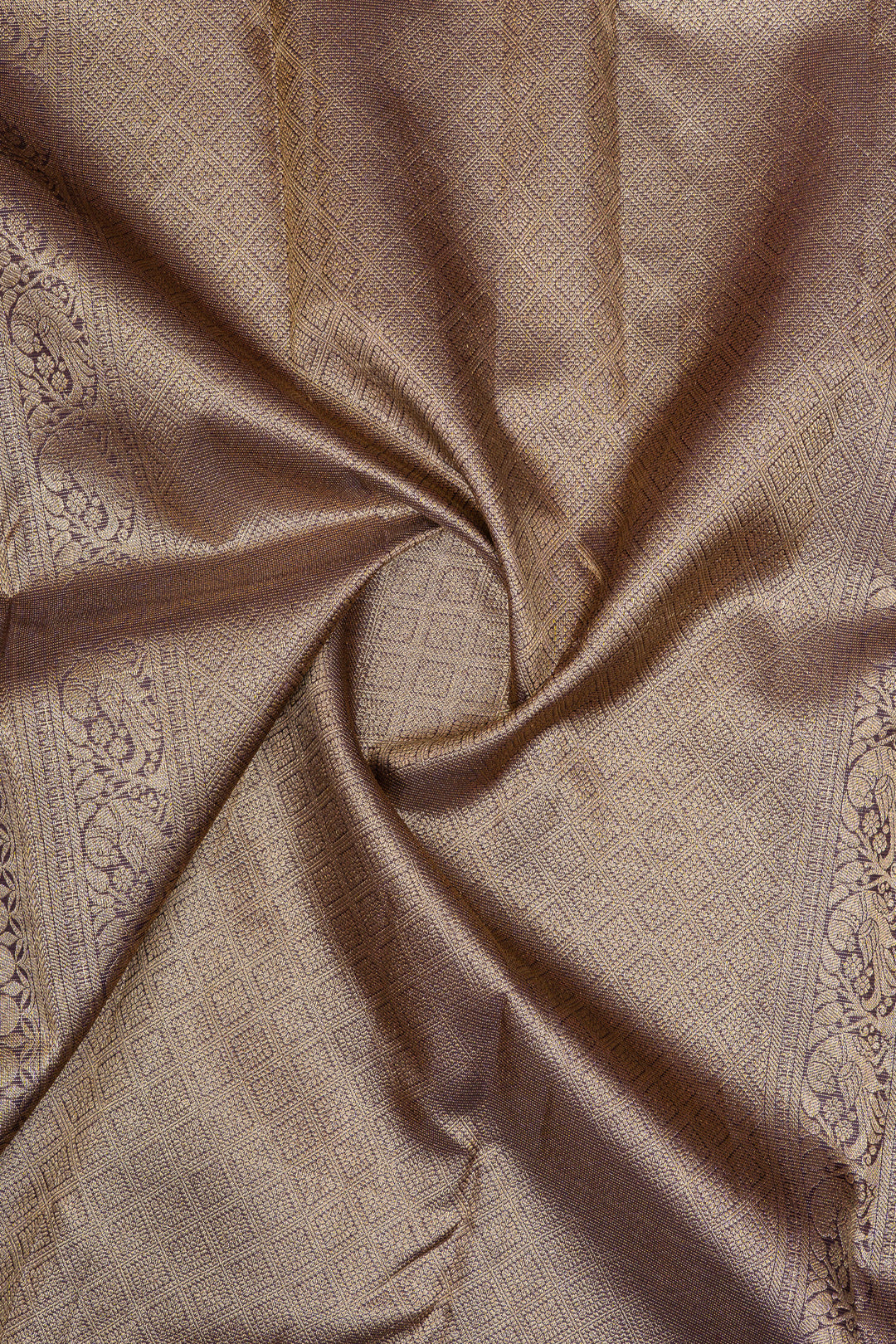 Brown Vairaoosi  pure kanchipuram silk saree