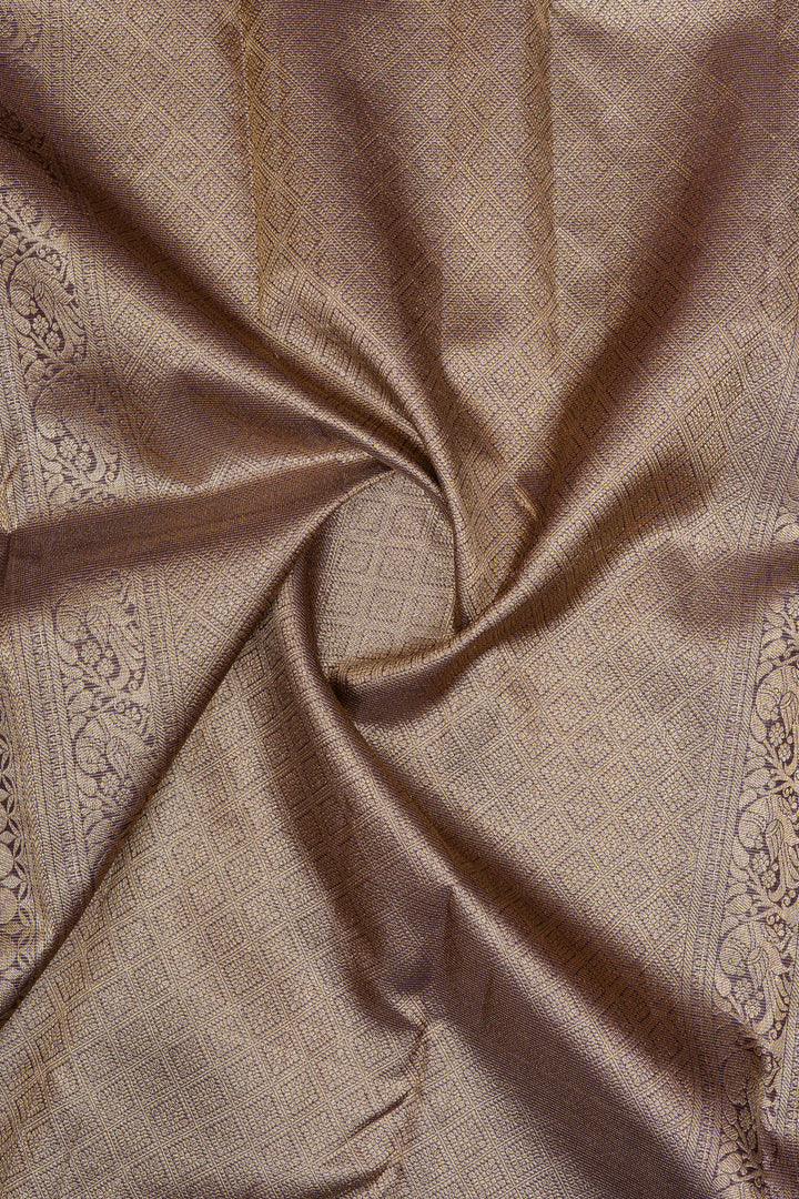 Brown Vairaoosi  pure kanchipuram silk saree