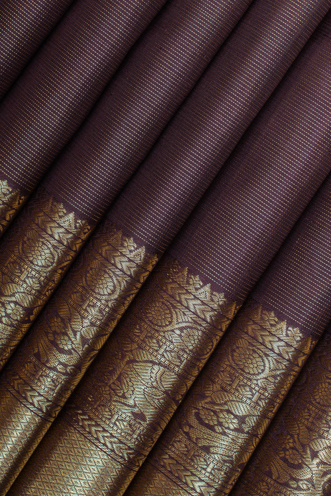 Brown Vairaoosi  pure kanchipuram silk saree