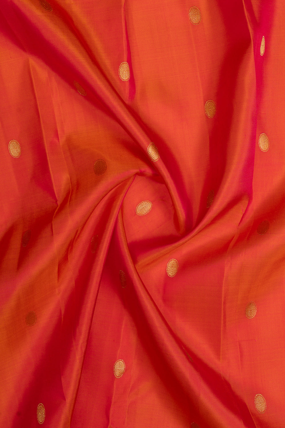 Peach and purple traditional pure kanchipuram silk saree