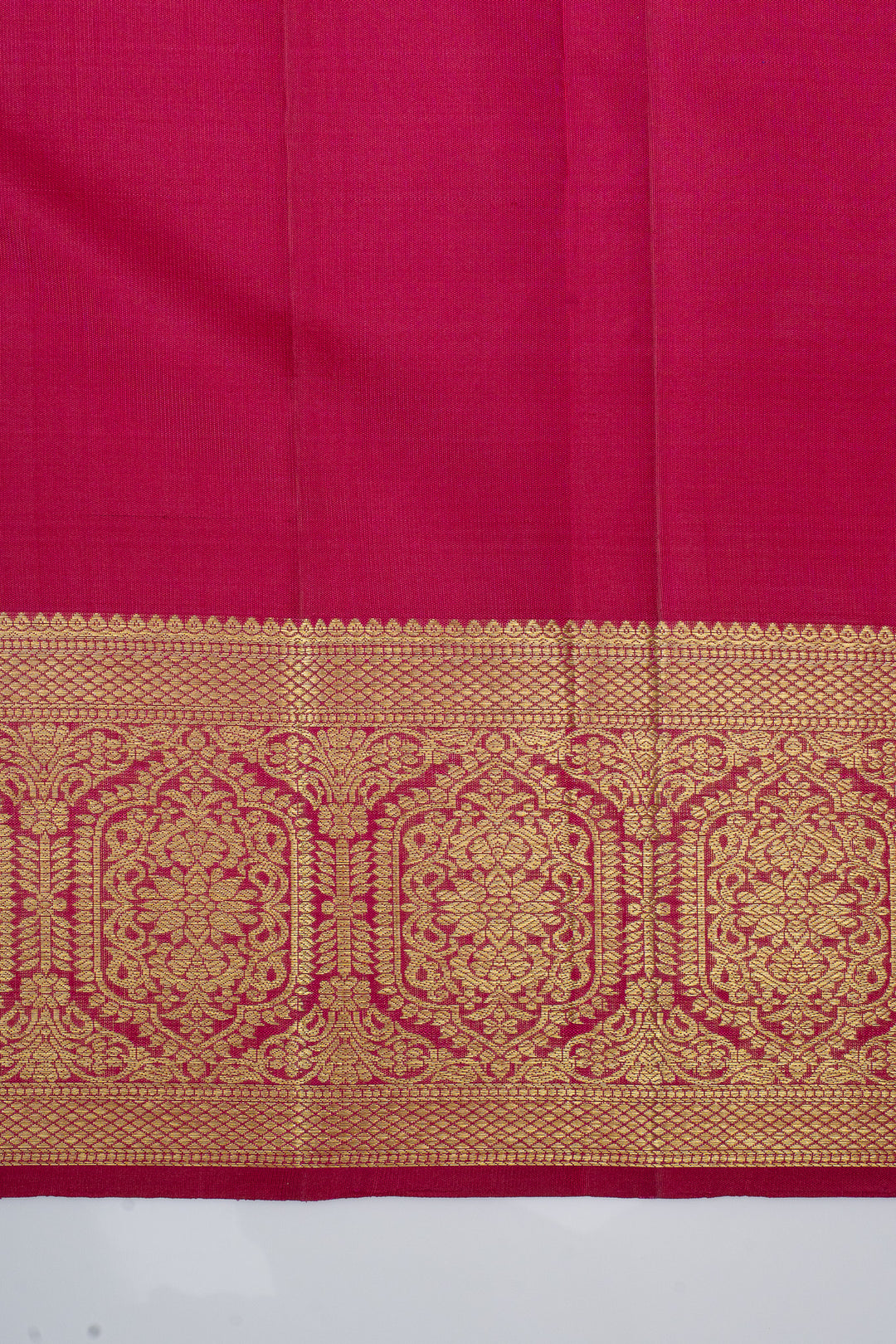Purple and red traditional pure kanchipuram silk saree