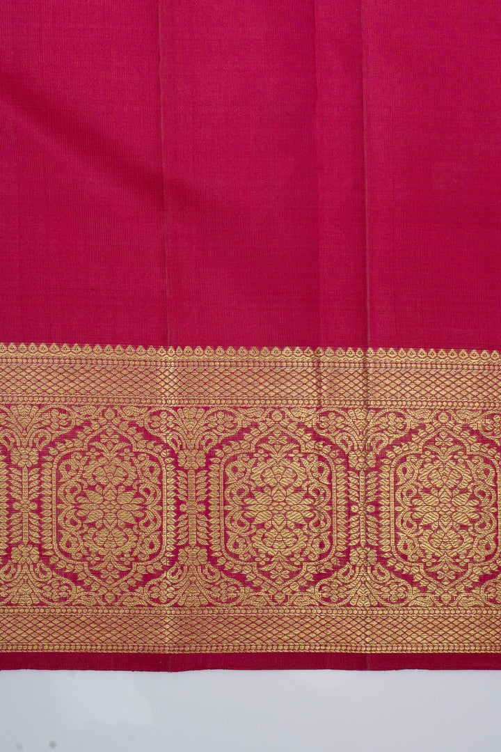 Purple and red traditional pure kanchipuram silk saree