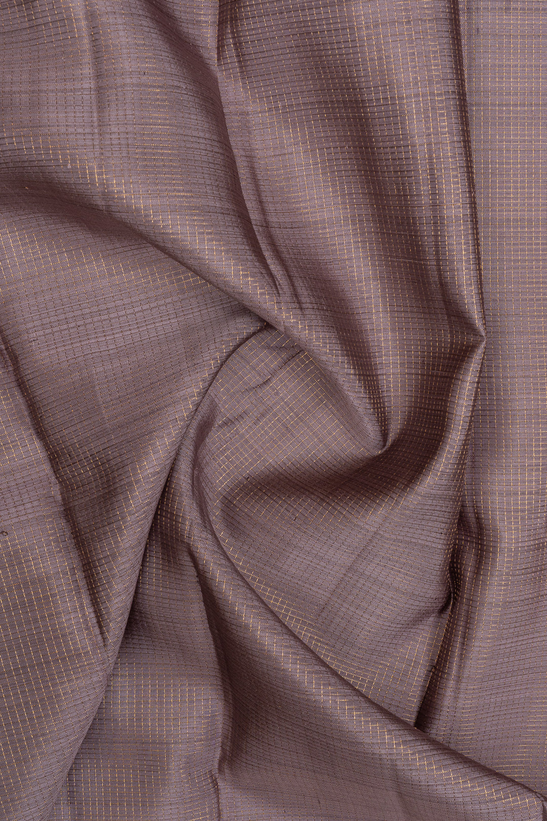 Mauve and purple zari checks pure kanchipuram silk saree